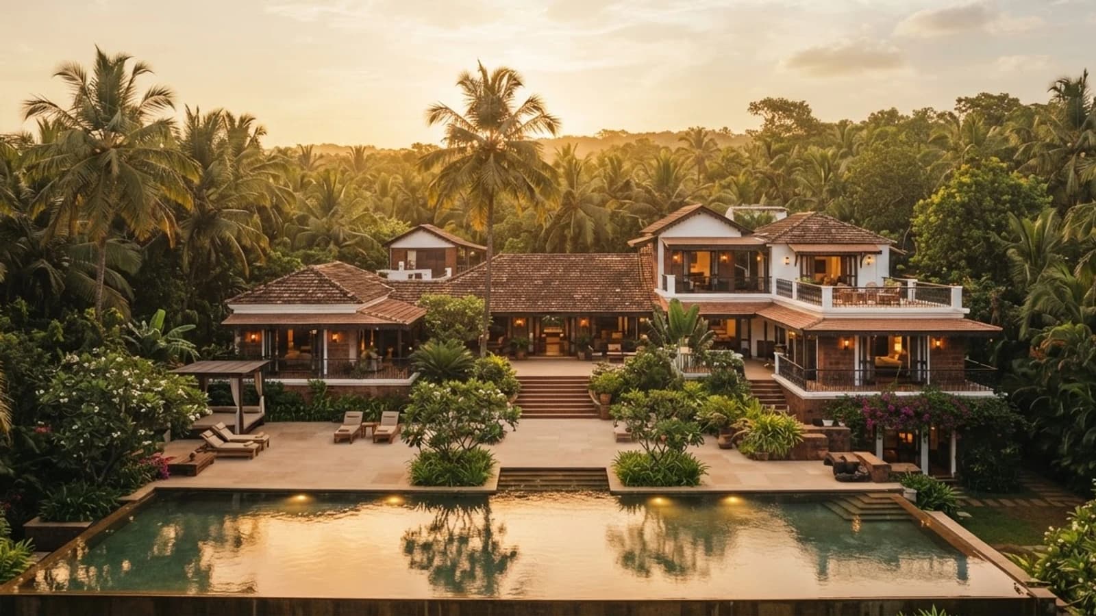 Group celebration at a Goa villa